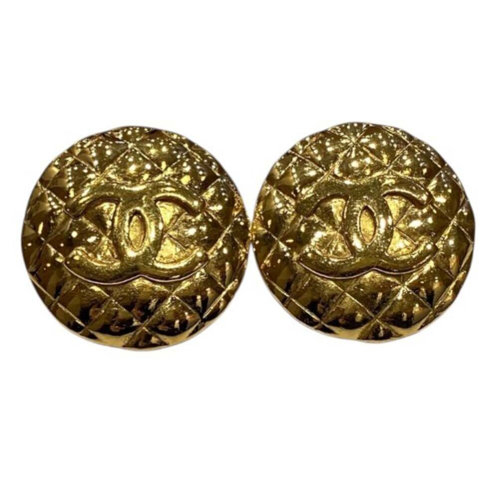 Chanel Cc Logo Clip-On Earrings Gold- #266488C56B